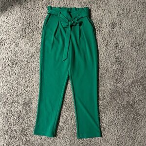 Charlotte Russe High Waisted Ribbon Tie Belt in Green. Size XS